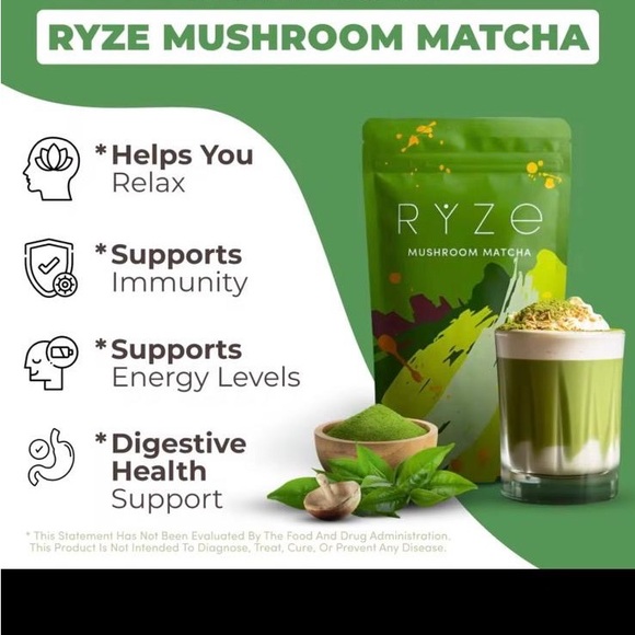 Mushroom Matcha with Wooden Spoon - Picture 2 of 6